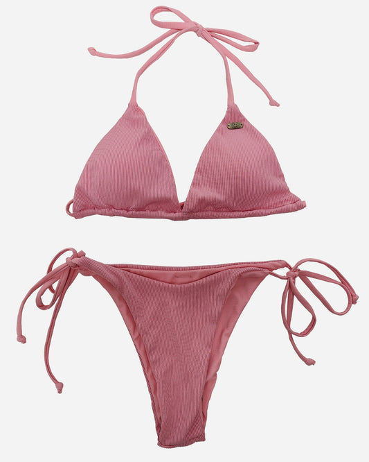 Pink Triangle Bikini Top and botom Bikini