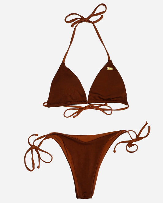 Rust Triangle Bikini Top and botom Bikini