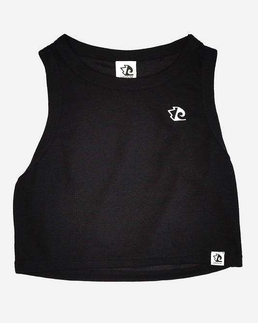 Black Women's Sport Crop Top - Classic and Premium Design