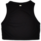 Black Women's Sport Crop Top - Classic and Premium Design
