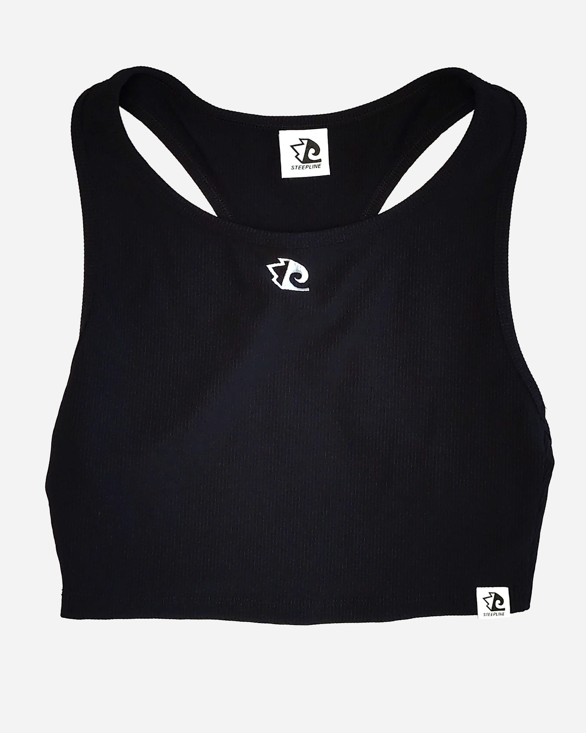 Steepline Women black crop tank top sporty