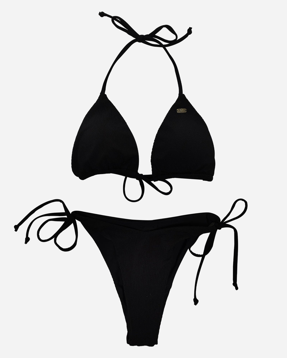 Black Triangle Bikini Top and botom Bikini