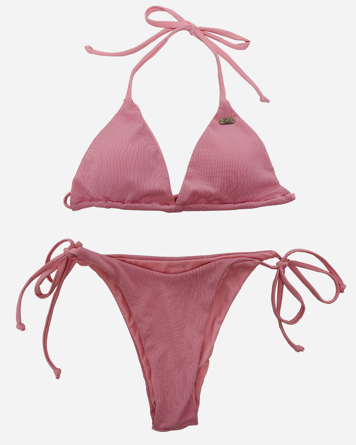 Pink Triangle Bikini Top and botom Bikini