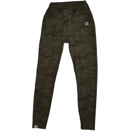 Steepline | Women's Camo Legging for Surfing Yoga Pants Gym legging (CAMO)