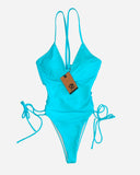 Steepline One piece swimsuit mono piece Bikini (BLUE)