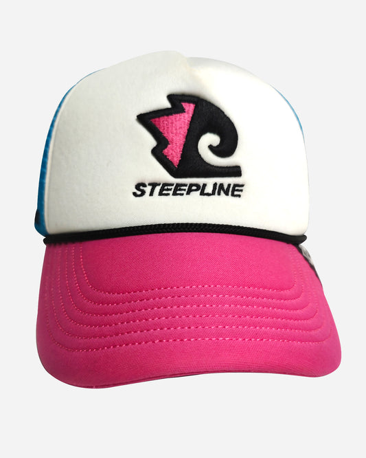 Pink and Blue Snap back Trucker Hat (PINK)