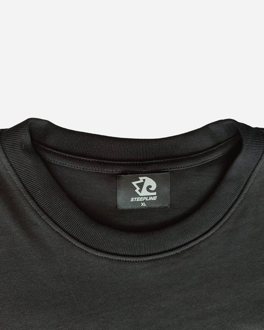 Steepline | Premium Men's Black Tshirt (BLACK)