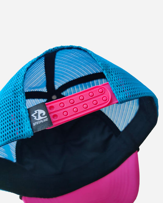 Pink and Blue Snap back Trucker Hat (PINK)